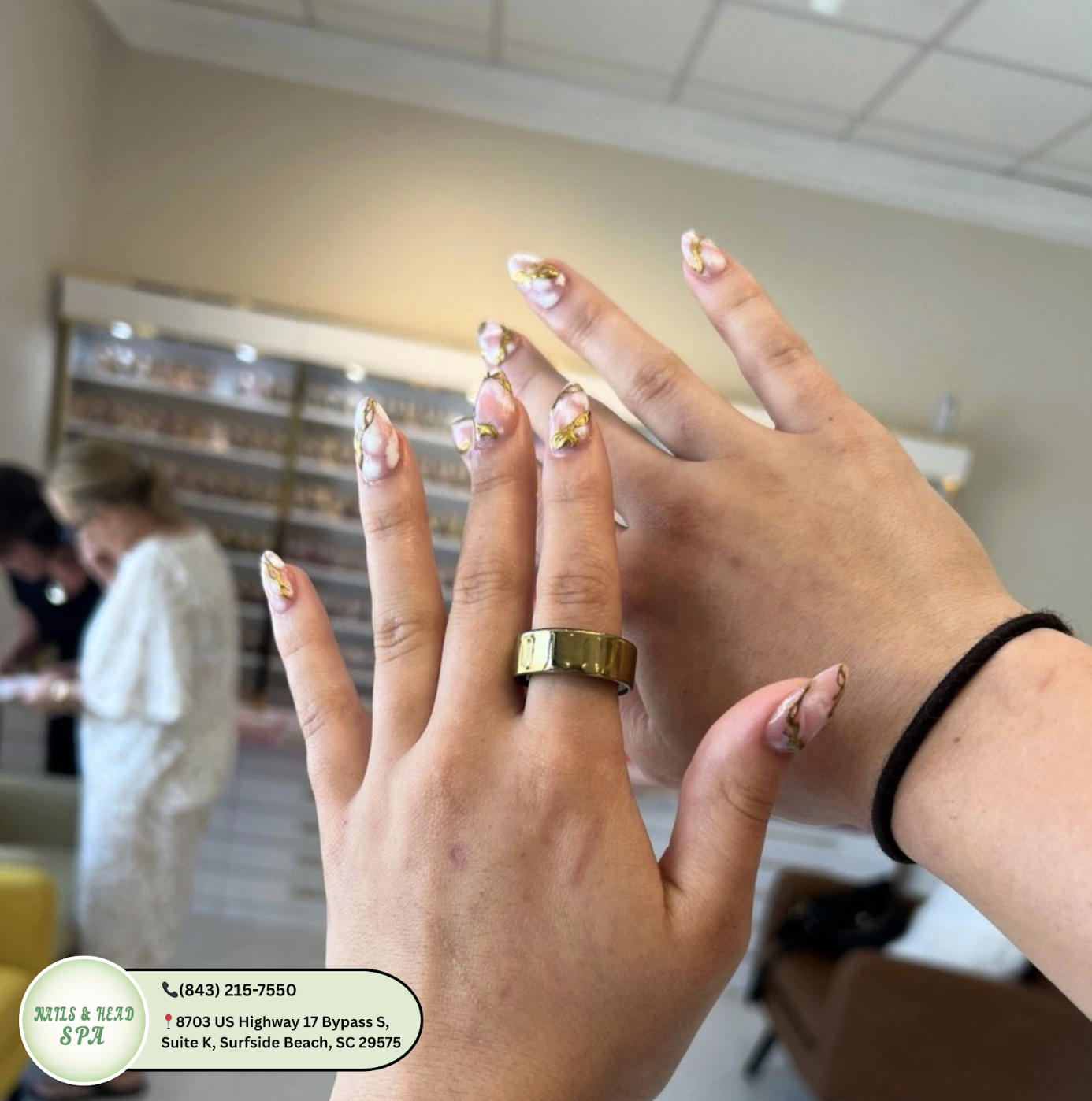 Nails & Head Spa nail work in Myrtle Beach, South Carolina